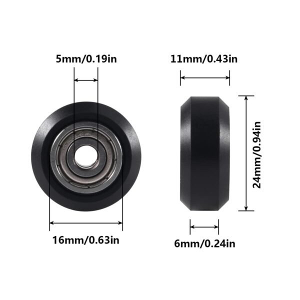 Aokin 3D Printer POM Wheel Plastic Pulley Linear Bearing for Creality Ender 3, Ender 3 Pro, Ender 3 V2, CR-10, CR-10S Series 3D Printer, 10 Pcs - Image 4