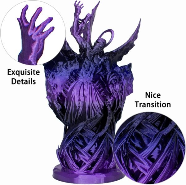 PLA Filament 1.75mm, 3D Printer Filament Silk Black Purple Color Changing, Silk PLA Filament, 3D Printing Filament 1.75 +/-0.02mm, 1kg - Image 3
