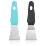 2pcs 3D Printer Scraper, Stainless Steel Metal 3D Printer Spatulas Paint Remover Safety Model Disassemble Tools Professional 3D Printing Accessories Without Damage Build Surface