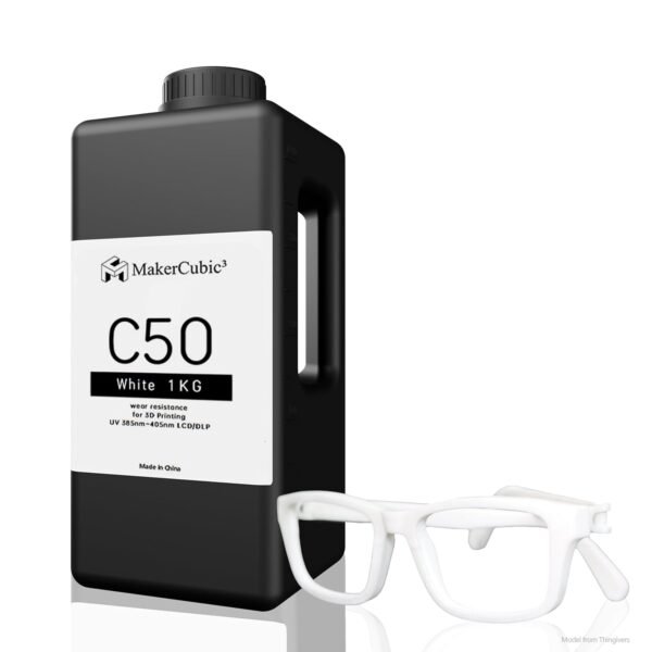 3D Printer Resin Wear Resistance, Wear-Resistant Tough Resin with Anti-Fracture and Impact-Resistant (Wear Resistance 1000g, White)