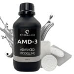 3D Printer Resin for 4K/8K/12K LCD LED DLP 3D Printers, 405nm UV-Curing, Photopolymer Resin, High Resolution, Accuracy Detailed Printing, for Scale Models and Prototyping, AMD-3 (Grey, 1kg)