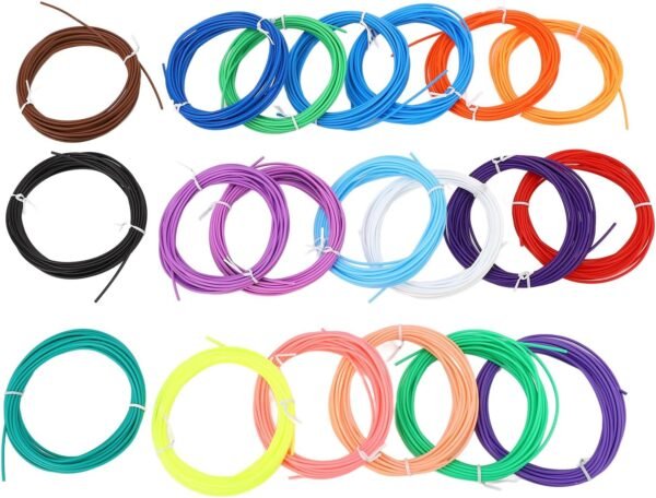 3D Printing Pen Filament Low Temp PCL Pen Consumable 1.75mm 3D Printing Filament Refill for Children Painting Crafting DIY Art Projects 20 Colors Environmentally Friendly Safe - Image 2