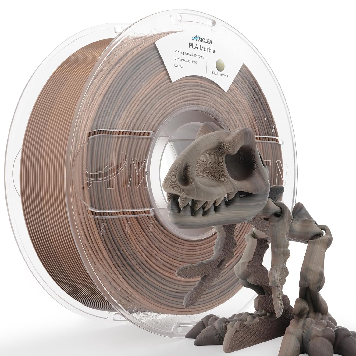 AMOLEN PLA Filament Fossil Gradient Stone PLA 3D Printer Filament