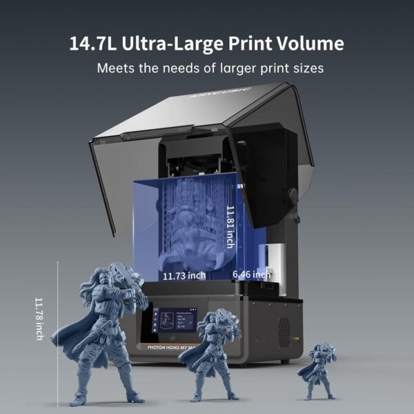 ANYCUBIC Resin 3D Printer, Photon Mono M7 MAX 13.6-inch 7K Mono LCD, High Precision, Temperature Control, Efficient Productivity, Large Printing Size of 11.73 x 6.46 x 11.81 Inch - Image 2