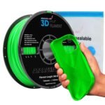 ATARAXIA ART Flexible PLA Filament 1.75mm, 3D Printer Flexi Filament 1Kg/2.2lb Spool Accuracy +/-.03mm, Easy Than TPU Extruder,89A Shore Hardness,Patent Formula,with Filament Storage Bags, FPLA Green