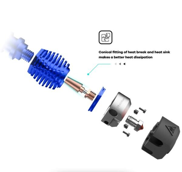 BIQU Dragon Fly Hotend 3D Printer Part Dragon Fly BMO All Metal Hotend Compatible with V6 hotend Prusa I3 MK3,MK3S,Titan Extruder BMG Extruder for Prusa I3 Creality Ender,CR10 3D Printer - Image 2