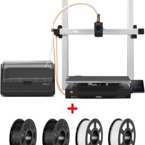 Bundle Anycubic Kobra 3 Max 3D Printer + Anycubic ACE Pro Multi Color 3D Printer Filament Dryer Box + ANYCUBIC PLA 3D Printer Filament Bundle 4KG 2 Pack of Black & 2 Pack of White