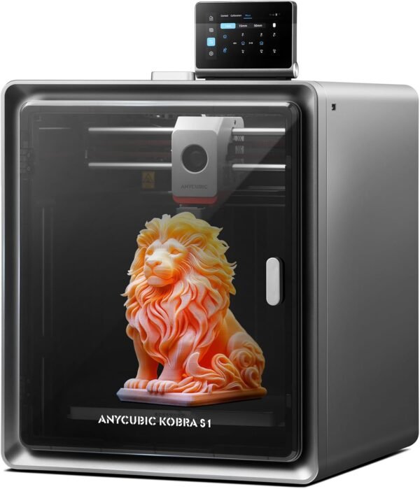 (Bundle Anycubic Kobra S1 Combo) Anycubic Multi-Color 3D Printer Max 600mm/s High Speed Printing High Precision, 9.8"x9.8"x9.8" - Image 2