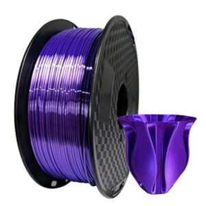 CC3D Silk Purple PLA Filament 1.75 mm 1KG 3D Printer Filament 2.2LBS Spool 3D Printing Materials Silky Shiny Dark Violet Metal Metallic Purple PLA Filament