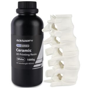 Ceramic 3D Printer Resin, High Resolution 405nm UV-Curing Photopolymer Printing Resin, Compatible with Most LCD/DLP/SLA 3D Printer, 1KG