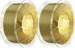 Chitu Systems Conjure Silk PLA 3D Printer Filament, 2KG Spool (4.4lbs), 1.75mm Dual Color Filament, Dimensional Accuracy +/-0.02mm, Silk 3D Printing Filament Bundle, (Black Gold 2-Pack)