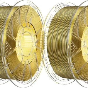 Chitu Systems Conjure Silk PLA 3D Printer Filament, 2KG Spool (4.4lbs), 1.75mm Dual Color Filament, Dimensional Accuracy +/-0.02mm, Silk 3D Printing Filament Bundle, (Black Gold 2-Pack)