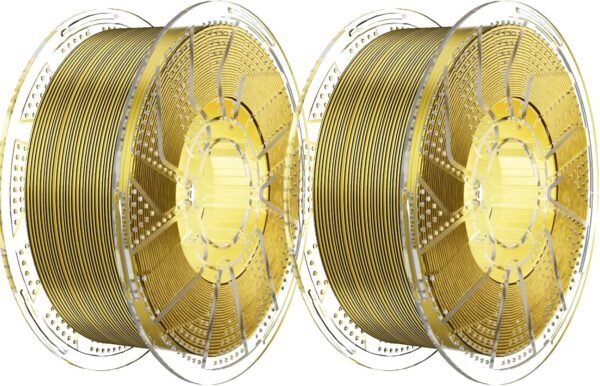 Chitu Systems Conjure Silk PLA 3D Printer Filament, 2KG Spool (4.4lbs), 1.75mm Dual Color Filament, Dimensional Accuracy +/-0.02mm, Silk 3D Printing Filament Bundle, (Black Gold 2-Pack)