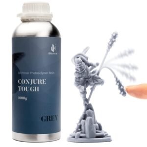 Chitu Systems Conjure Tough Resin 3D Printer Resin Non-Brittle and Durable,Highly Toughness Low Shrinkage 405nm UV-Curing Resin Standard Photopolymer Resin for DLP/LCD/mSLA 3D Printer (Grey, 1000g)