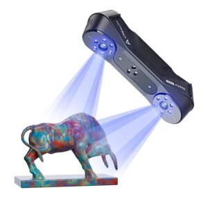 Creality 3D Scanner CR-Scan Raptor Pro for 3D Printing, 22+7 Blue Laser & NIR Handheld Scanner 0.02mm Accuracy, 60fps High-Speed & 5MM to 4M Objects, 24-Bit Full-Color Scanning for Windows macOS