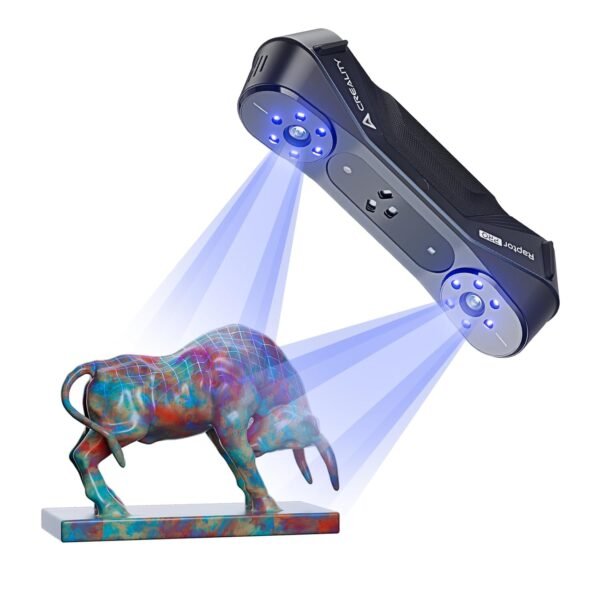 Creality 3D Scanner CR-Scan Raptor Pro for 3D Printing, 22+7 Blue Laser & NIR Handheld Scanner 0.02mm Accuracy, 60fps High-Speed & 5MM to 4M Objects, 24-Bit Full-Color Scanning for Windows macOS