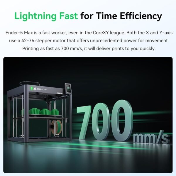 Creality Ender 5 Max 3D Printer, 3D Printing Machine with 700mm/s High-Speed Printing, 400 * 400 * 400 Large Print Area, 64-Point Auto Leveling 300℃ High Temp Precise Linear Rail - Image 2