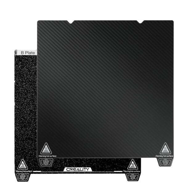 Creality K1 Max Dual-Sided PET + PEI Build Plate, 3D Printer Parts Printing Plate Glossy PET + Matte PEI Flexible Steel Platform for K1 Max, Ender 3 Max/Neo, Ender 3 S1 Plus