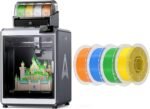 Creality K2 Plus Combo 3D Printer, Multi Color Printing with New CFS Bundle with Hyper RFID PLA Filament 1.75mm 4KG Orange Blue Green Yellow