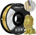 Creality Silk PLA Multicolor Filament, 3D Printer Filament 1.75mm, Glossy & Smooth Silk Texture, Silk Shiny PLA Filament +/-0.02mm, 3D Printing Filament 1KG/2.2lb (Golden-Silver)