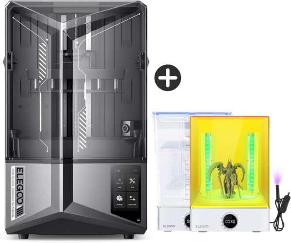ELEGOO Saturn 4 Ultra 12K MSLA Resin 3D Printer and ELEGOO Mercury XS Bundle Wash and Cure Station