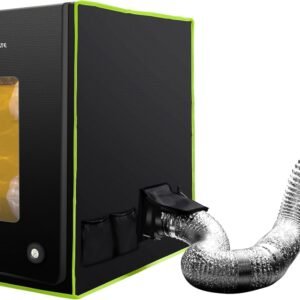 Enclosure for 3D Printer with Ventilation,LED Light,Thermo-Hygrometer Resin 3D Printer Enclosure Lock Smelly Vent Odors for Creality Ender Anycubic Elegoo Bamboo lab Prusa Sovol 3D Printer