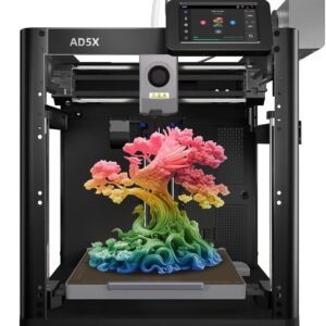 FLASHFORGE AD5X 3D Printer,Multi-Color 3D Printing,Max 600mm/s High Speed,Fully Auto Leveling,Large Flow High Temp Direct Extruder,Print Smooth & Precision,220x220x220mm Build Volume