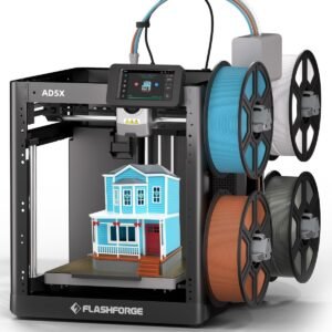 FLASHFORGE AD5X Multi-Color 3D Printer 4 Colors with IFS, Fully Auto Leveling FDM 3D Printer with Max 600mm/s High Speed Printing and Max 300°C Nozzle, Large Printing Size 220 * 220 * 220mm
