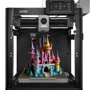 FLASHFORGE AD5X Multi-Color 3D Printer with IFS, 600mm/s High Speed, 300°C High Temp Direct Extruder, Fully Auto Leveling, All Metal CoreXY,4-Color Printing for PLA-CF,PETG-CF, 220x220x220mm