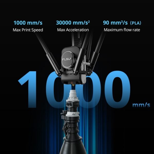 FLSUN T1 Pro FDM 3D Printer, 1000mm/s High-Speed Printing Delta 3D Printer, 60℃ Chamber Heat, Fully Auto Leveling and AI Camera, Support 300°C Print, Large Print Size 11.2"" x11.2 x13 - Image 2