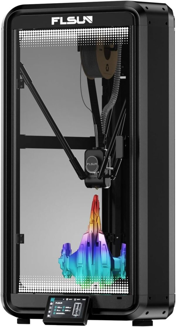 FLSUN T1 Pro FDM 3D Printer, 1000mm/s High-Speed Printing Delta 3D Printer, 60℃ Chamber Heat, Fully Auto Leveling and AI Camera, Support 300°C Print, Large Print Size 11.2"" x11.2 x13
