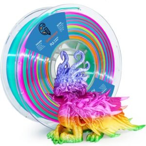 Goto Guard Silk PLA Rainbow Filament, pla Filament 1.75mm Multicolor Changing with Green Blue Purple Pink Yellow, 3D Printing Filament 1kg/2.2lbs for Most FDM 3D Printer