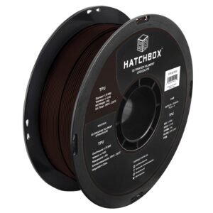 HATCHBOX 1.75mm Chocolate TPU 3D Printer Filament Shore 95A, 1 KG Spool, Dimensional Accuracy +/- 0.03 mm, 3D Printing Filament