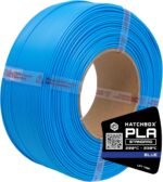 HATCHBOX 1.75mm PLA 3D Printer Filament Refill, Includes 1 Refillable 1 KG Spool for 3D Printing, Dimensional Accuracy +/- 0.03mm, Blue