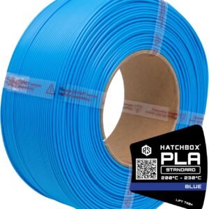 HATCHBOX 1.75mm PLA 3D Printer Filament Refill, Includes 1 Refillable 1 KG Spool for 3D Printing, Dimensional Accuracy +/- 0.03mm, Blue