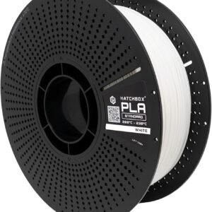 HATCHBOX 1.75mm PLA 3D Printer Filament Reload Series 1 KG Refill, Includes Reusable Spool for 3D Printing, Dimensional Accuracy +/- 0.03mm, White