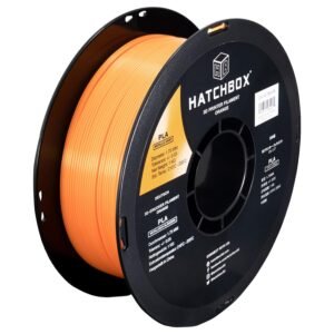 HATCHBOX Metallic Finish PLA 3D Printer Filament, Dimensional Accuracy +/- 0.03 mm, 1 kg Spool, 1.75 mm, Orange
