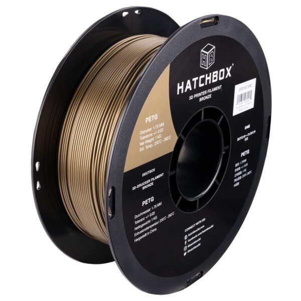 HATCHBOX PETG 3D Printer Filament, Dimensional Accuracy +/- 0.03 mm, 1 kg Spool, 1.75 mm