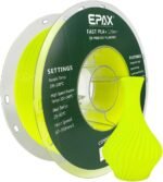 High Speed PLA+ 3D Printer Filament, Fast PLA 3D Printing Filament, 1.75mm, Dimensional Accuracy +/- 0.03 mm, 1KG Spool (Neon Yellow)