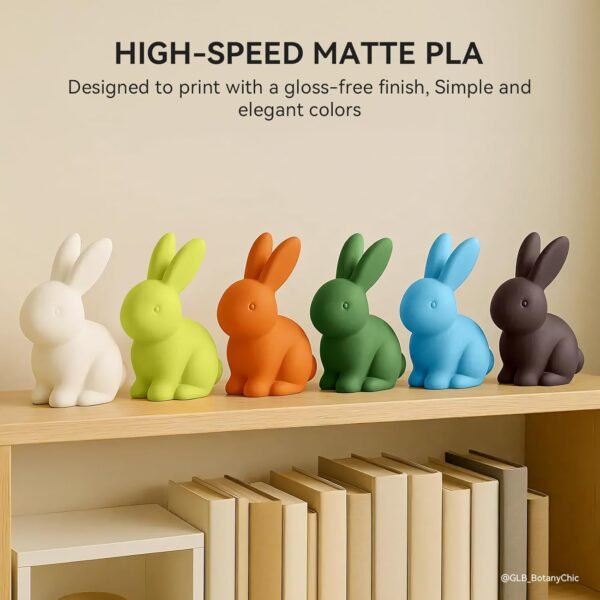 High Speed PLA 3D Printer Filament，Matte PLA Filament 1.75mm for High Speed 50-600mm/s, High Toughness Matte Filament, Olive Green 1KG - Image 2