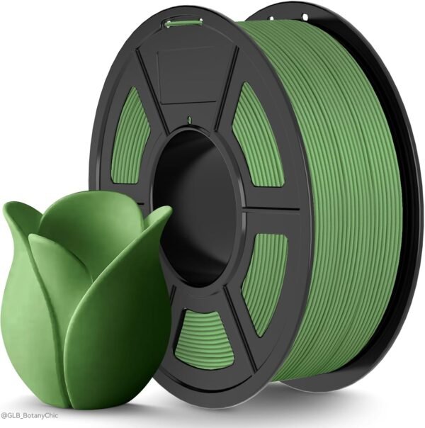 High Speed PLA 3D Printer Filament，Matte PLA Filament 1.75mm for High Speed 50-600mm/s, High Toughness Matte Filament, Olive Green 1KG