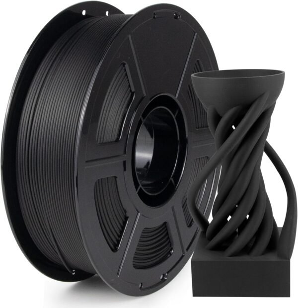 IEMAI Carbon Fiber Nylon Filament 1.75mm, Black PA6-CF 1kg Spool, High-Temp & Wear Resistant, High Strength & Rigidity 3D Filament for Functional Parts & Industrial Tools