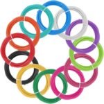 MECCANIXITY 12 Pcs 3D Pen Filament, 1.75mm Dia 33ft Length PLA 3D Printing Pen Filament Refills for 1.75mm 3D Printing Pen, 12 Colors