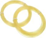 MECCANIXITY 2 Pcs 3D Pen Filament, 1.75mm Dia 33ft Length PLA 3D Printing Pen Filament Refills for 1.75mm 3D Printing Pen, Clear Yellow