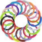 MECCANIXITY 20 Pcs 3D Pen Filament, 1.75mm Dia 16.4ft Length PLA 3D Printing Pen Filament Refills for 1.75mm 3D Printing Pen, 20 Colors