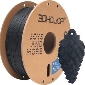 Matte PLA Filament 1.75mm, Upgrade Matte 3D Printer PLA Filament, 1KG Cardboard Spool 3D Printing Filament for 3D Printers(Matte Black)