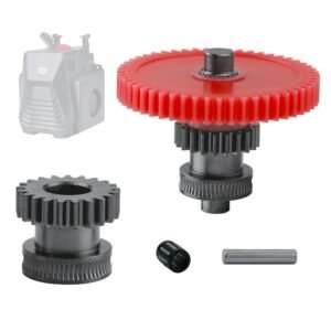 Neptune 4 Upgrade Integrated Dual Gear - Nano-Coating Gear Kit Replacement: Hardened Steel Helical Gear One Piece Shaft 3D Printer Accessory for Original Direct Drive Extruder Hot End