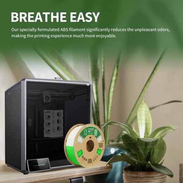 OVERTURE ABS Filament 1.75mm, High Strength & Heat-Resistant 3D Printer Filament, Low Warping, Excellent Durability, ABS 1kg (2.2lbs) Cardboard Spool, High Precision +/- 0.02mm (Glow Green) - Image 2