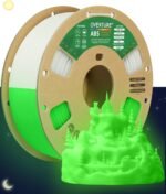 OVERTURE ABS Filament 1.75mm, High Strength & Heat-Resistant 3D Printer Filament, Low Warping, Excellent Durability, ABS 1kg (2.2lbs) Cardboard Spool, High Precision +/- 0.02mm (Glow Green)