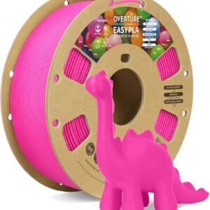 OVERTURE Easy PLA 1.75mm 3D Printer Filament, 1kg PLA Cardboard Spool (2.2lbs), Dimensional Accuracy +/- 0.02mm, Fit Most FDM Printer (Easy Magenta)